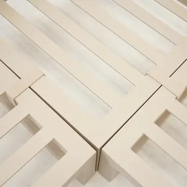 Grosso 2-zits bank R+ hocker + hoek beige clips, Vita, Tuincentrumoutlet.com