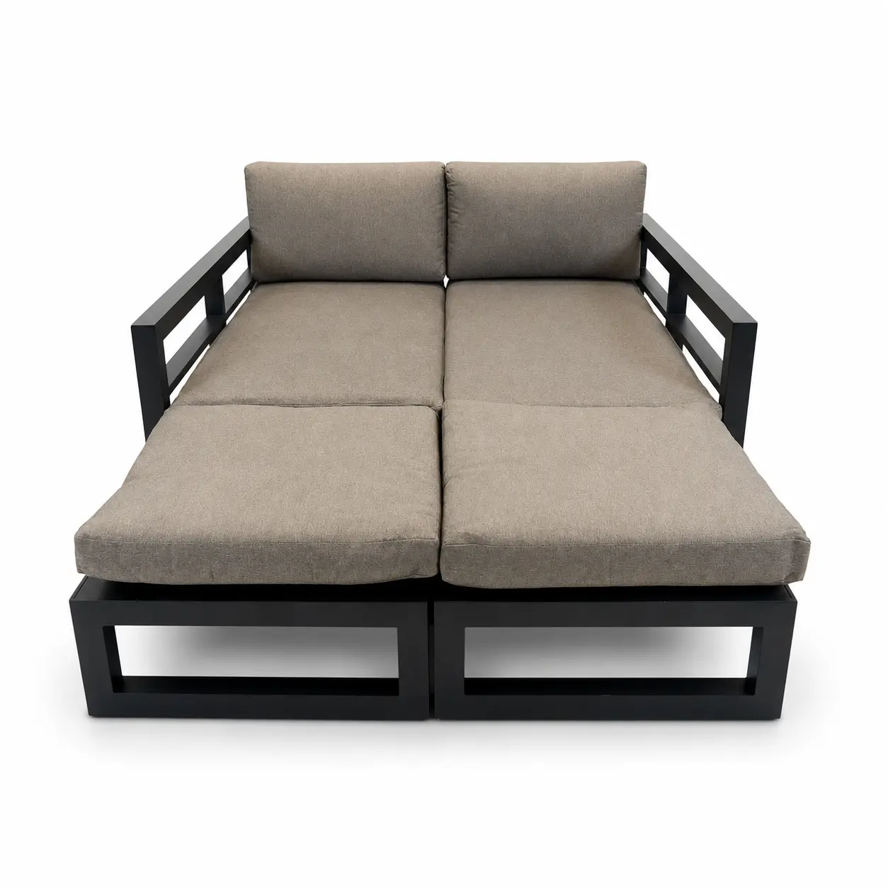 Grosso 4-zits bank + 2x hocker antraciet