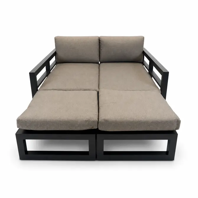 Grosso 4-zits bank + 2x hocker beige, Vita, Tuincentrumoutlet.com