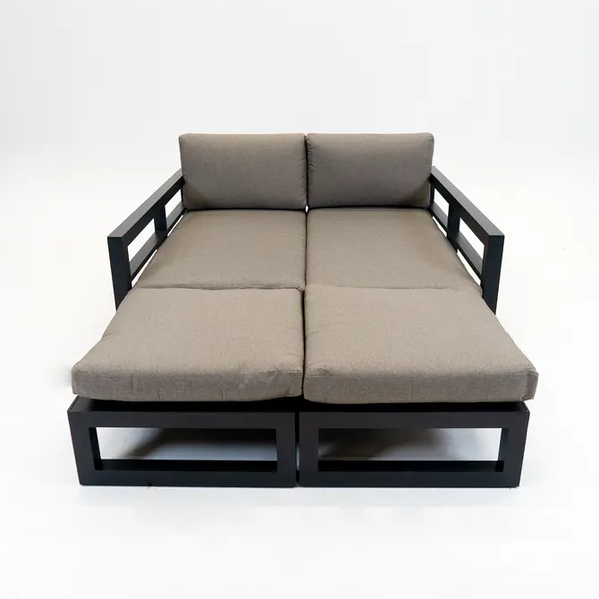 Grosso 4-zits bank + 2x hocker beige, Vita, Tuincentrumoutlet.com