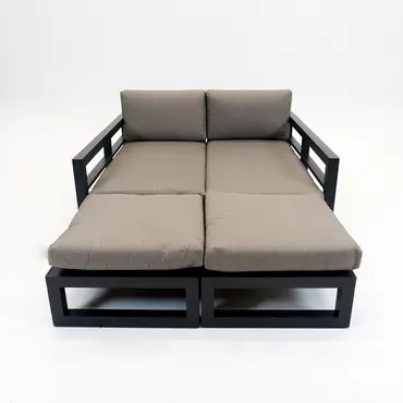 Grosso 4-zits bank + 2x hocker beige, Vita, Tuincentrumoutlet.com