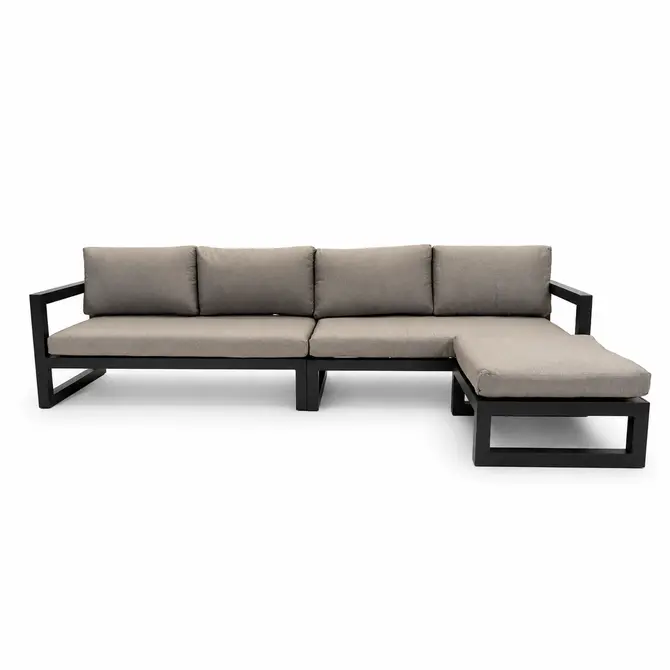 Grosso 4-zits bank + hocker beige, Vita, Tuincentrumoutlet.com