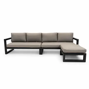 Grosso 4-zits bank + hocker beige, Vita, Tuincentrumoutlet.com