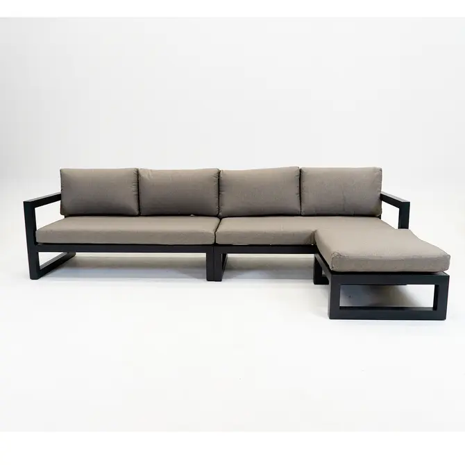 Grosso 4-zits bank + hocker beige, Vita, Tuincentrumoutlet.com