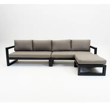 Grosso 4-zits bank + hocker beige, Vita, Tuincentrumoutlet.com