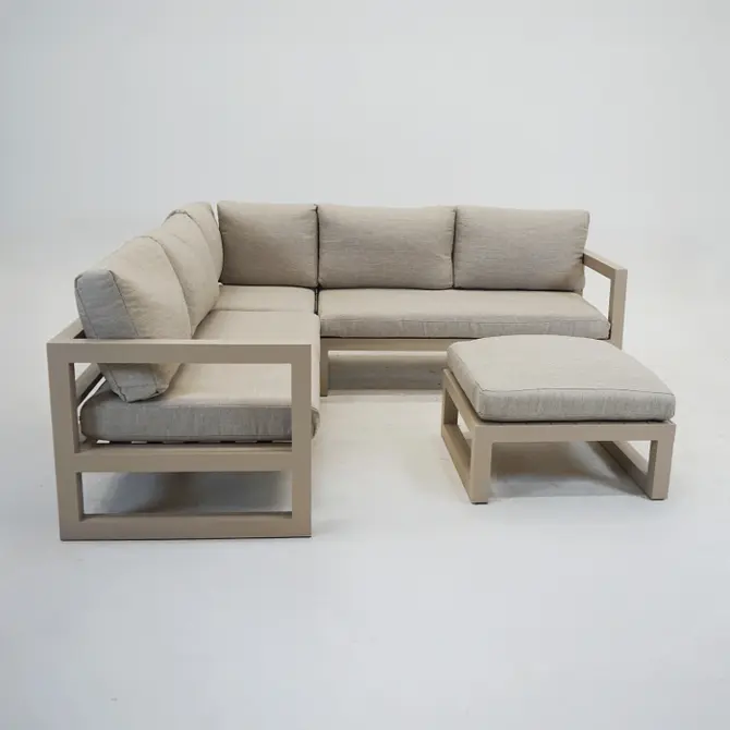 Grosso hoekbank 4 delig beige opstelling, Vita, tuincentrumoutlet.com