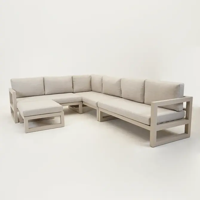 Grosso hoekbank 4 delig groot R beige, Vita, Tuincentrumoutlet.com