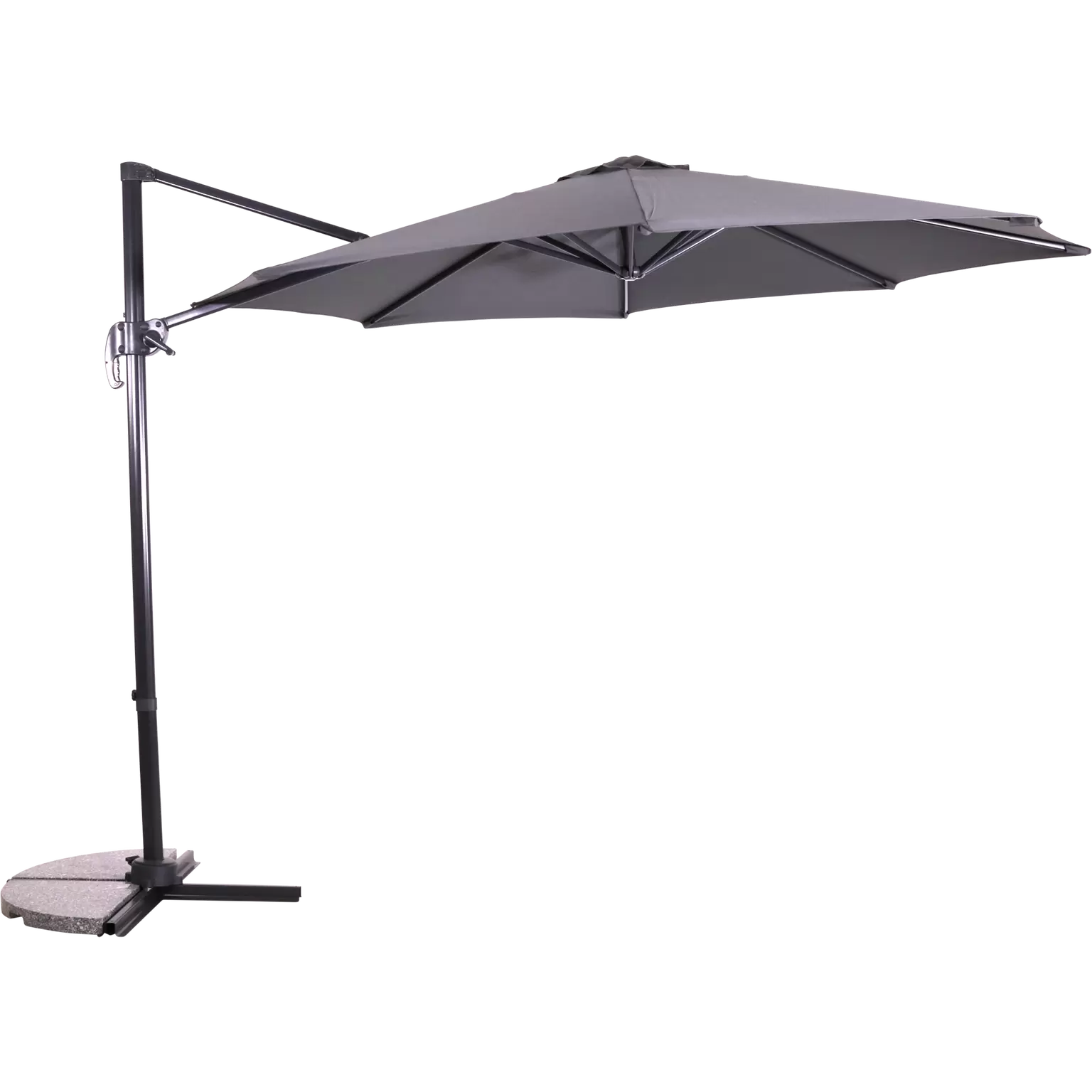 Kijkgat volwassen neus Grote Zweefparasol Libra Grijs 3m van Lesli Living - Tuincentrum Outlet