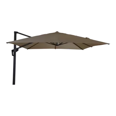 Grote Zweefparasol Libra Taupe 2,5x2,5m van Lesli Living