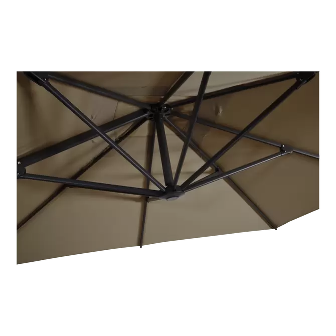 Zweefparasol Libra taupe 2,5x2,5mtr, Lesli Living, Tuincentrumoutlet