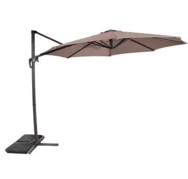 Zweefparasol Libra taupe Ø3mtr, Lesli Living, Tuincentrumoutlet