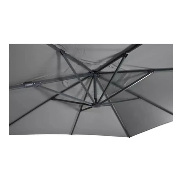 Grote Zweefparasol VirgoFlex Antraciet 3x3m met Kruisvoet en Parasolvoettegels - Parasol 3, Lesli Living, Tuincentrum Outlet