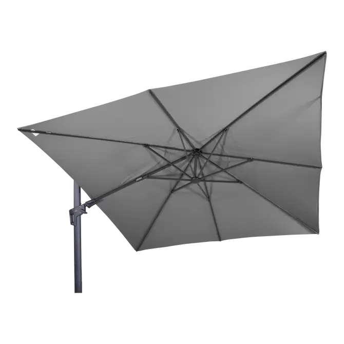 Zweefparasol VirgoFlex grijs 3x3mtr, Lesli Living, Tuincentrumoutlet.com