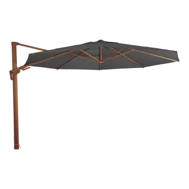 Zweefparasol VirgoFlex houtlook grijs Ø3,5mtr, Lesli Living, Tuincentrumoutlet