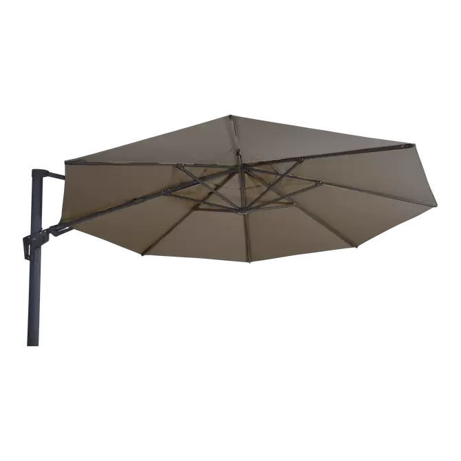 Zweefparasol VirgoFlex taupe Ø3,5mtr, Lesli Living, Tuincentrumoutlet.com
