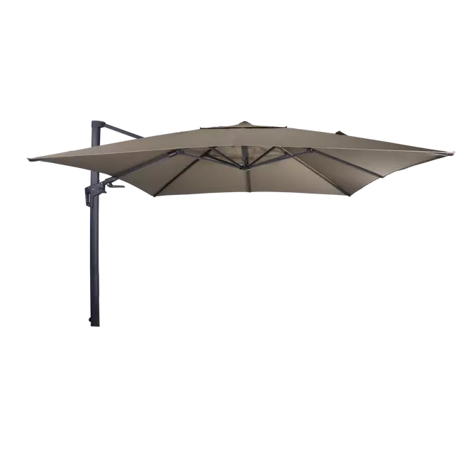 Zweefparasol VirgoFlex taupe 3x3mtr, Lesli Living, Tuincentrumoutlet.com