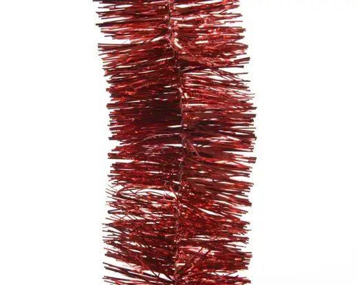 Guirlande lametta d7l270cm k.rood, Decoris, tuincentrumoutlet.com