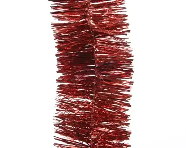 Guirlande lametta d7l270cm k.rood, Decoris, tuincentrumoutlet.com