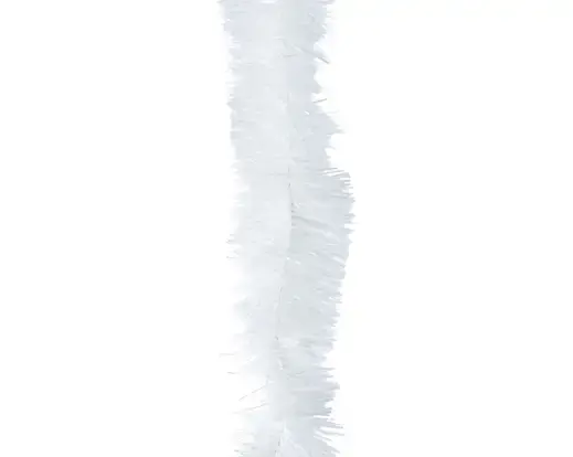 Guirlande lametta d7l270cm wit, Decoris, tuincentrumoutlet.com