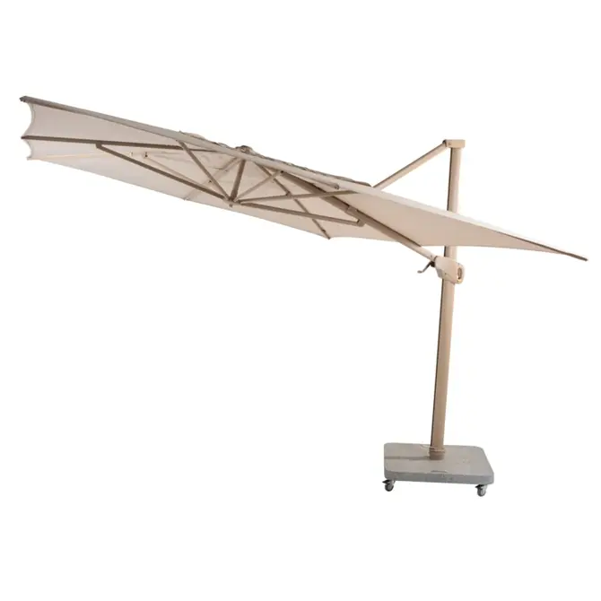 Hacienda 300 x 400 cm Zand met Latte frame verstelbaar, 4 Seasons Outdoor, tuincentrumoutlet.com