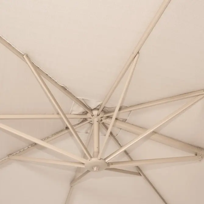 Hacienda 300 x 400 cm Zand met Latte frame detail, 4 Seasons Outdoor, tuincentrumoutlet.com