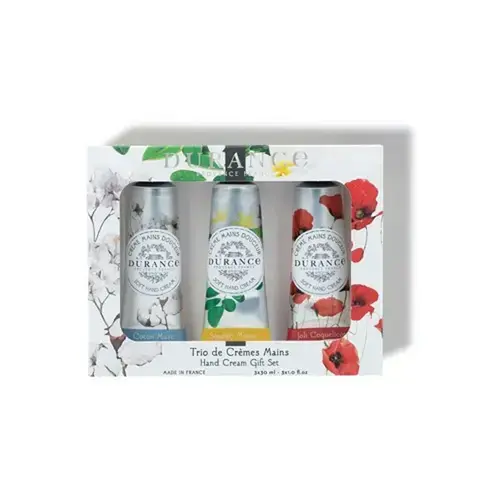 Hand cream Gift Set 3 x 30 mL 1 fl.oz Cotton Musk - Sensual Monoi - Pretty Poppy, durance, tuincentrumoutlet.com