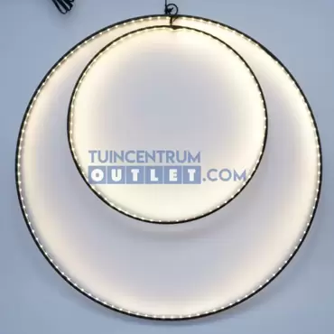 daimon lamp circle black double, House of Seasons, tuincentrumoutlet