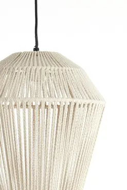 Hanglamp deya metaal d30h37cm wit details, Light & Living, tuincentrumoutlet.com