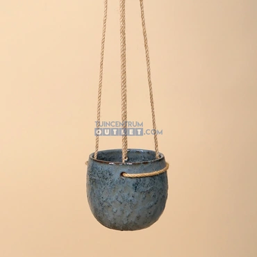 Hangpot d13.2h11.5cm living blauw, Floran, tuincentrumoutlet