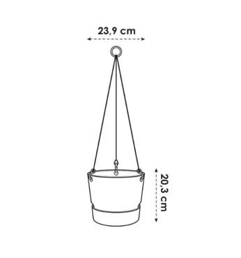 Hangschaal greenville - 24 cm groen - afbeelding 4