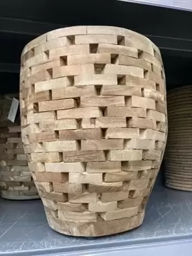 HBX Pot leuca brick d26h26cm Naturel