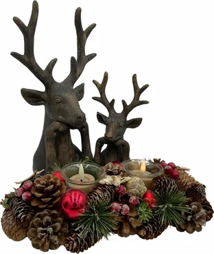 Hert zen poly l17b11h30cm bruin sfeerfoto, Countryfield, Tuincentrumoutlet.com