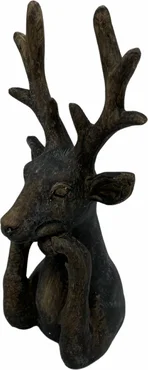 Hert zen poly l17b11h30cm bruin zijkant, Countryfield, Tuincentrumoutlet.com