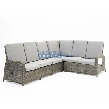 Hoekbank Vita Veloso wicker incl tafel en hockers detail bank, Vita, tuincentrumoutlet