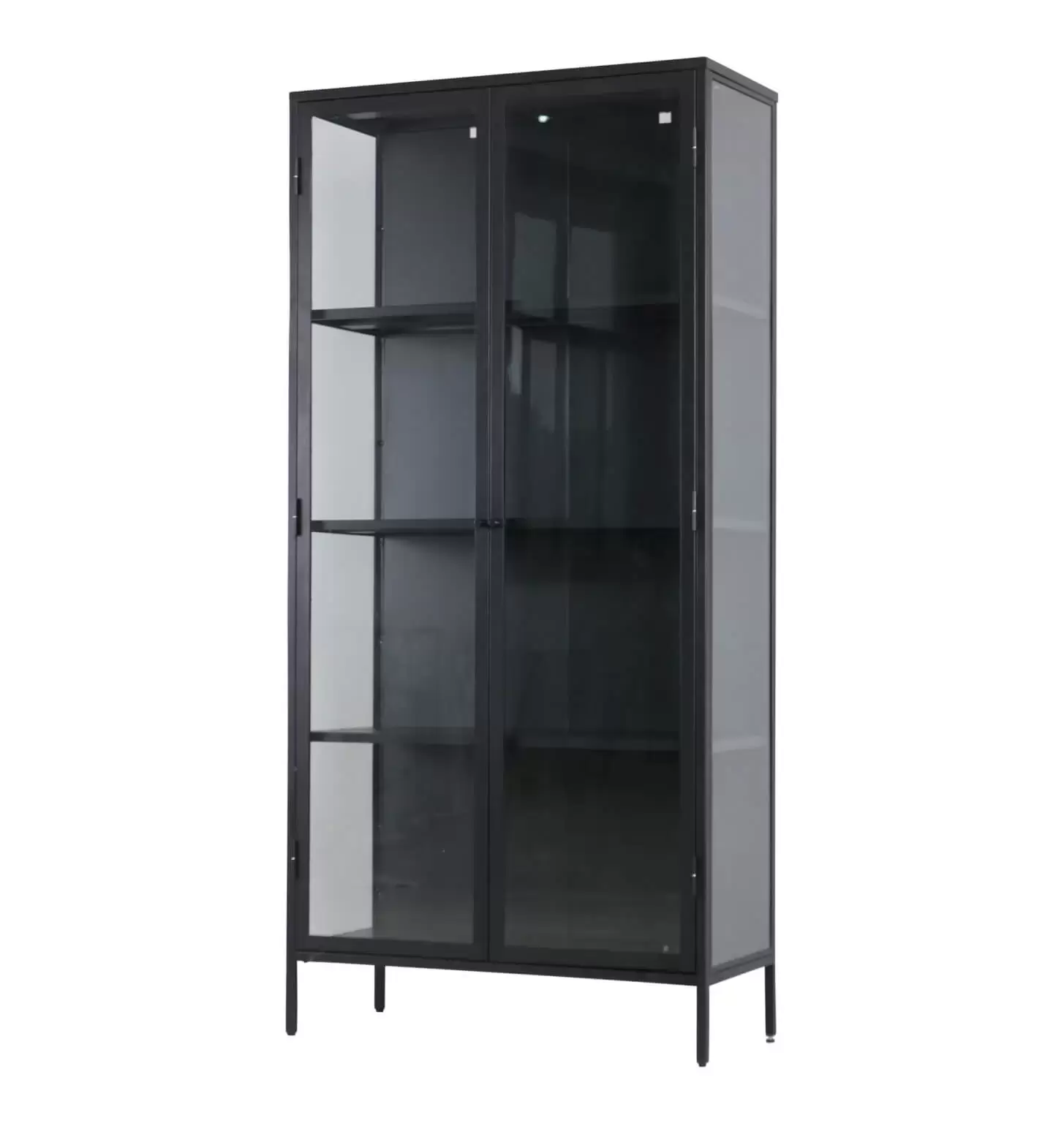 Stalen Kast met Glas Zwart Moods - Tuincentrum Outlet