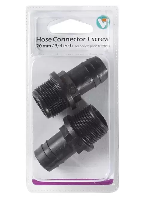 Hose Connector+Screw 20 mm 3/4 Inc