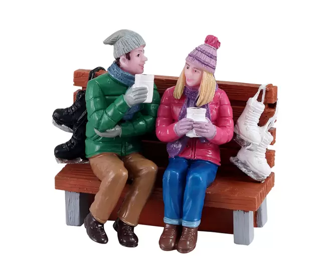 Hot Cocoa Drinkers Lemax Caddington Village Collection 2022