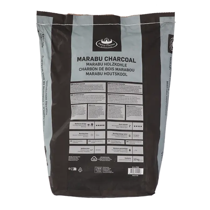 Houtskool 10kg marabu achter, Esschert Design, tuincentrumoutlet