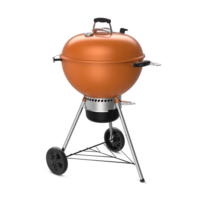 Houtskool bbq master-touch c-5755 oranje schuin, Weber, bbqkopen.nl