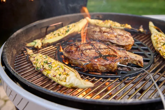 Houtskool bbq performer smart 57cm sfeer, Weber, tuincentrumoutlet.com