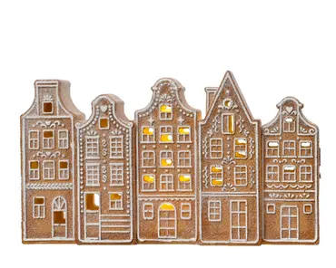Huis binnen l23b5.5h12cm bruin, Lumineo, tuincentrumoutlet.com