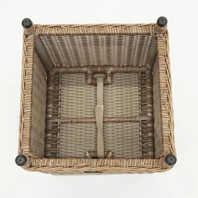 Ibiza hocker rattan klittenband, Vita, Tuincentrumoutlet.com