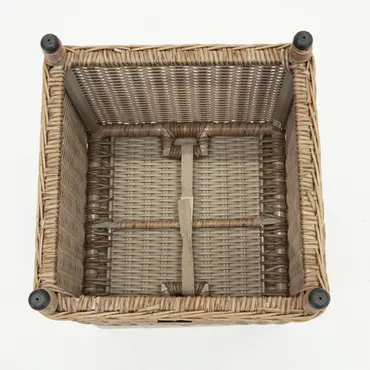 Ibiza hocker rattan klittenband, Vita, Tuincentrumoutlet.com