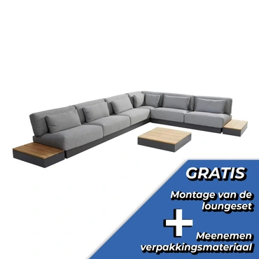 Ibiza hoekbank met salontafel