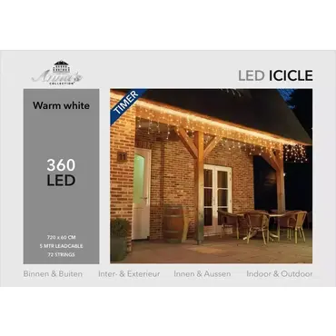 Ijspegelverl 360l/l60b720cm led ww, ANNA's collection, tuincentrumoutlet