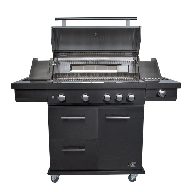 Boretti Imperatore Nero 4B Gasbarbecue - open - tuincentrumoutlet.com