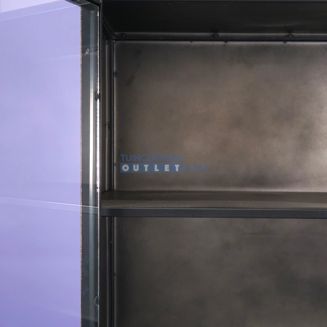 Industriele vitrinekast dubbel hoog 1.6 Lesli Living, tuincentrumoutlet.com, foto 10