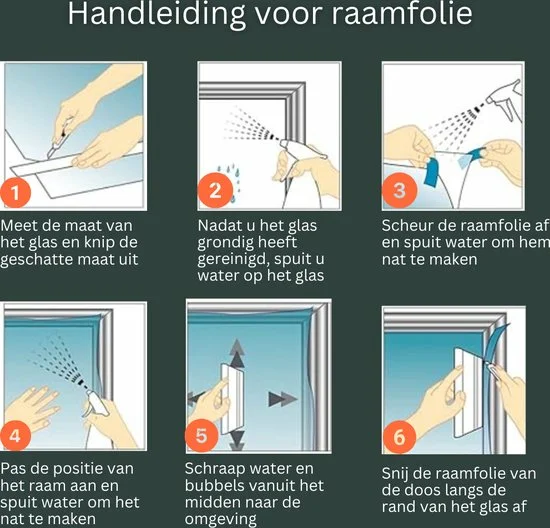 Isolerende Raamfolie Anti Inkijk - 90 x 200 cm handleiding, Verbo, Tuincentrumoutlet.com