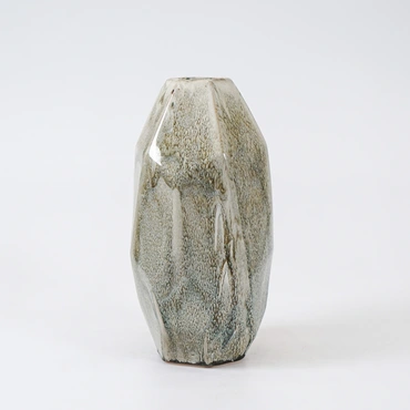 Jada Groene Steen Vaas 15 30 Green Rock Vase Active Glaze Daan Kromhout