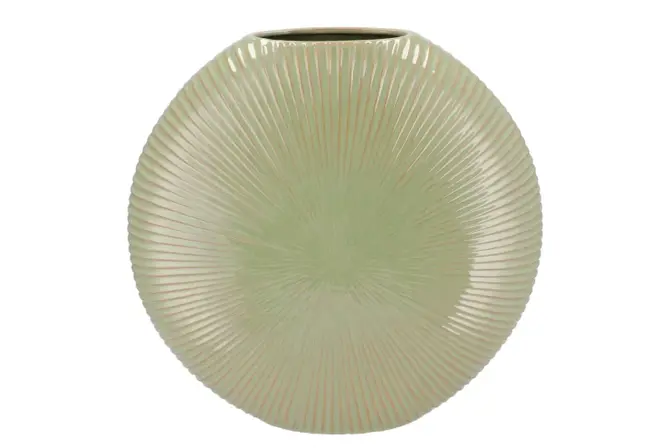 Jada pistache oval vase active glaze 40x11cm, Daan Kromhout, tuincentrumoutlet